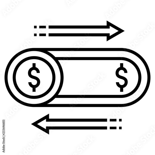 Switching investment fund Solid illustration