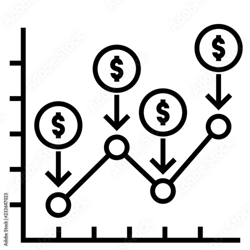 Dollar cost average Solid illustration