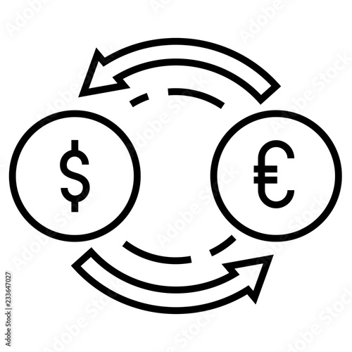 Currency exchange Solid illustration