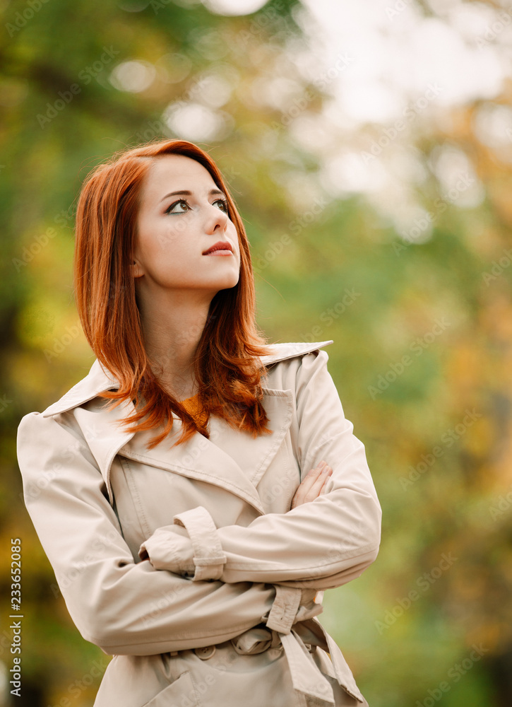 Fashion woman in cloak with in autumn season outdoor. Fashion woman in cloak with in autumn season outdoor.