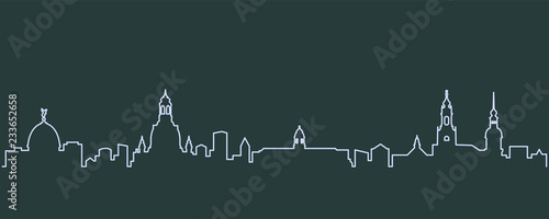 Dresden Single Line Skyline