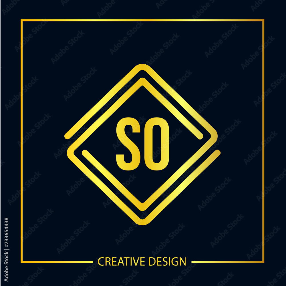 Initial letter SO Logo Template Vector Design Initial letter SO Logo Template Vector Design