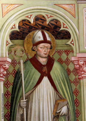 Sant'Agostino, dottore della Chiesa; affresco nella pieve di Santa Maria in Castello, detta la Sagra; Carpi photo
