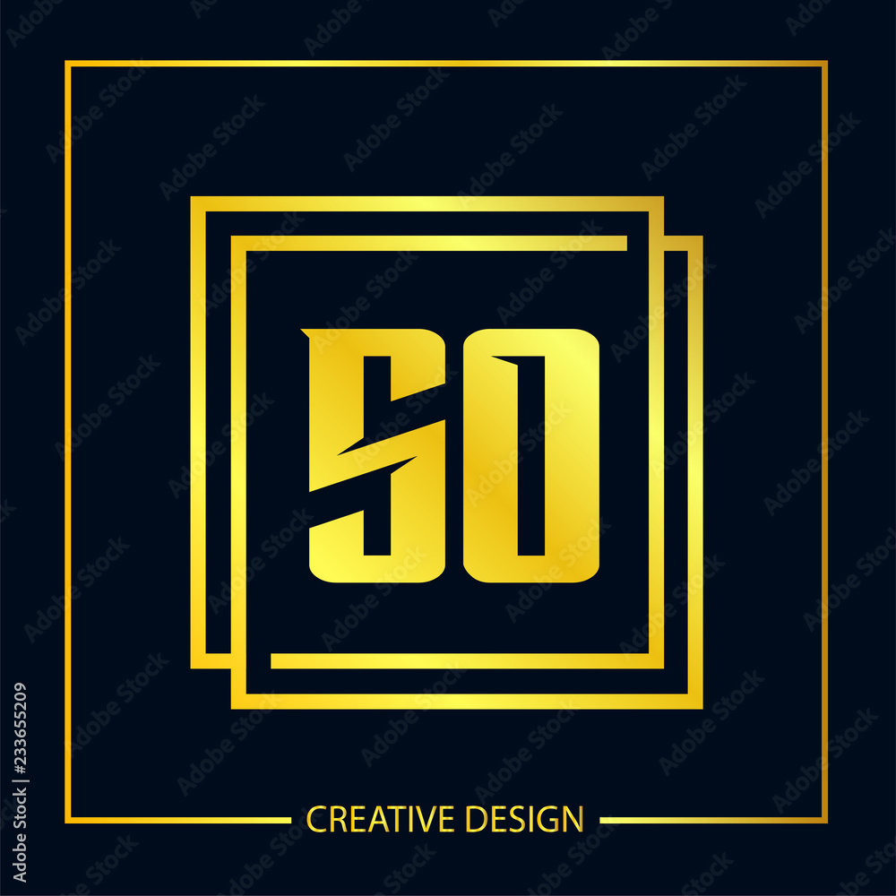 Initial letter SO Logo Template Vector Design Initial letter SO Logo Template Vector Design