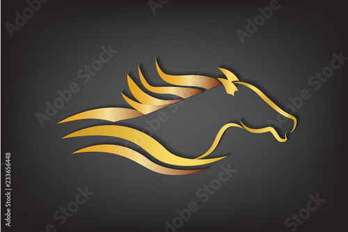 Logo racing horse vector image