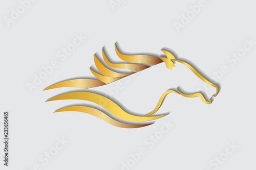 Racing horse logo vector image