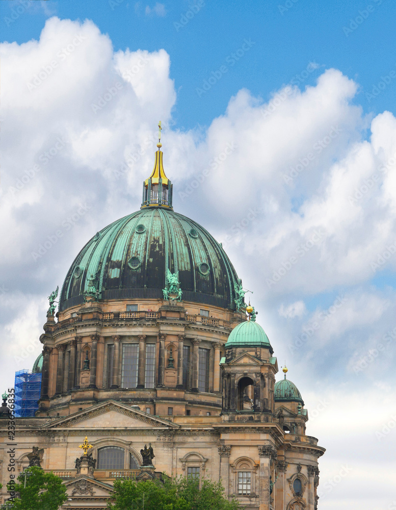 The Deutscher Dom or Berlinner Dom, which is the Protestant Cathedral in Berlin Germany 