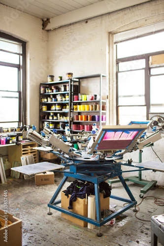 Obraz na plátne Screen printing machinery in factory