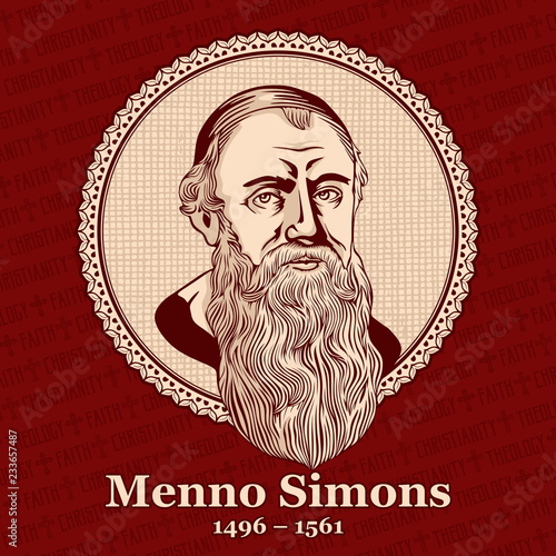 Menno Simons (1496 – 1561) was an outstanding leader of the Anabaptist movement in the Netherlands in the 16th century. His followers later became known as the Mennonites. photo