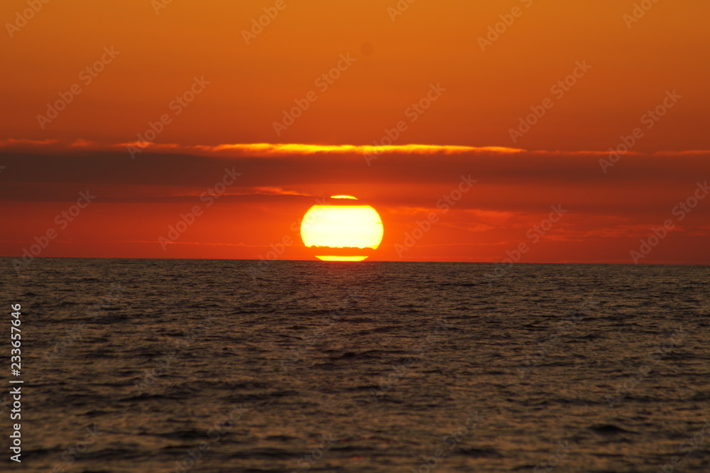 sunset over sea sunset over sea