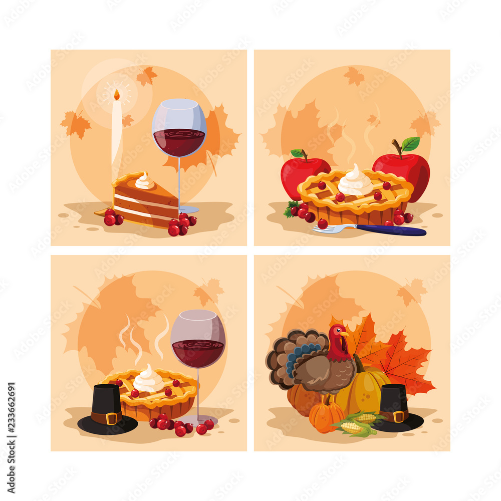 turkey of happy thanksgiving day
