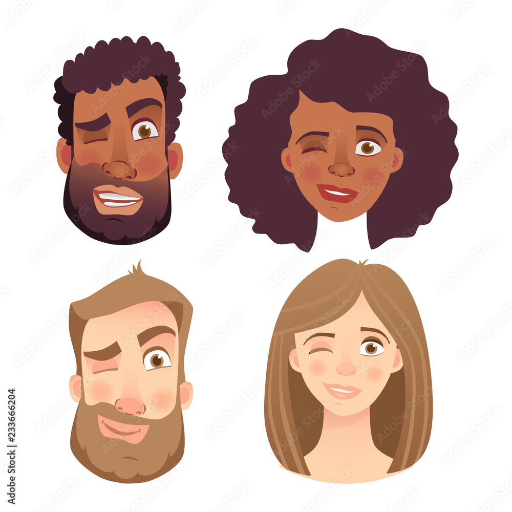 emotions of human face set emotions of human face set