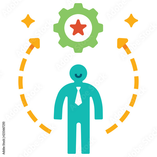 Effective adulthood flat illustration