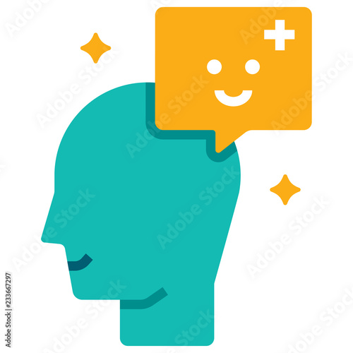 Optimistic flat illustration