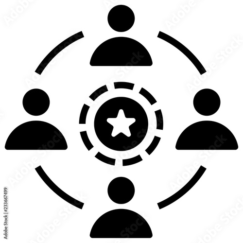 Influencing surrounding people Solid illustration