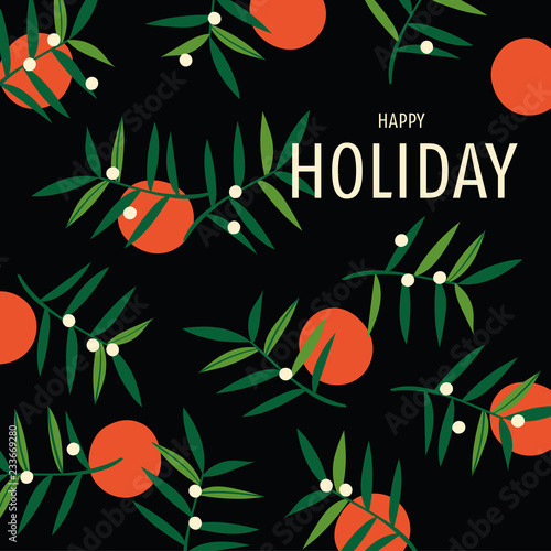 Vector Illustration_ Happy Holiday Pattern Background