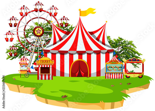 Carnival fun fair scene
