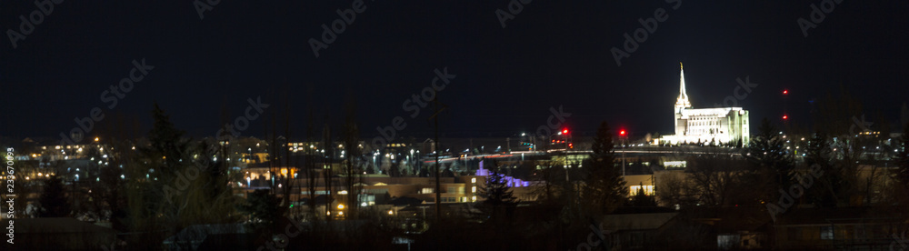 Obraz premium Rexburg city at night