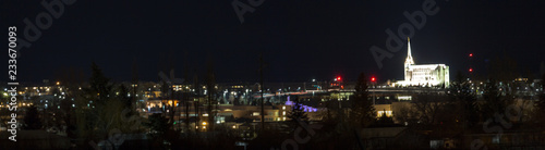 Rexburg city at night
