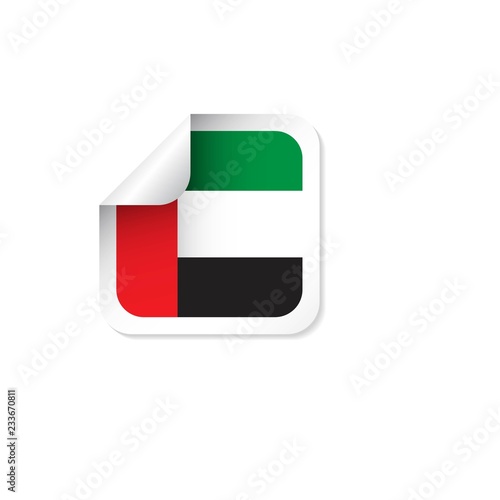 Free Download UAE Label Flags Vector Template Design Illustration - GFXLoad