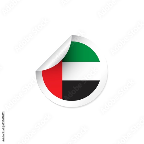 Free Download UAE Label Flags Vector Template Design Illustration - GFXLoad