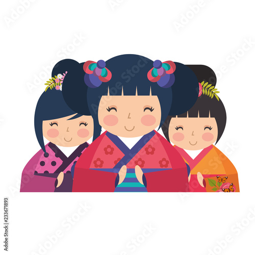 cute kokeshi dolls