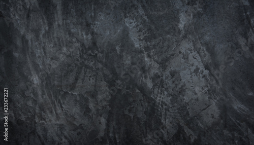 Panorama black concrete wall texture background. Black slate concrete texture surface