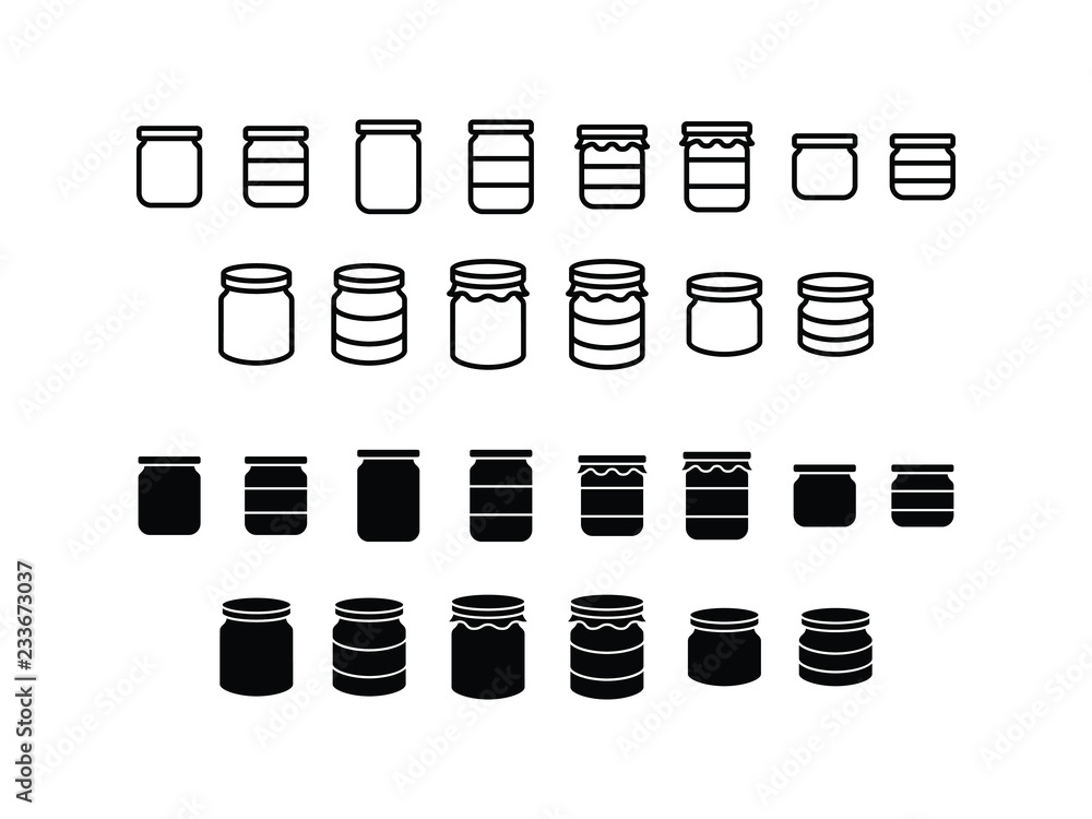 Jar Icon Logo Vector Symbol Stock Vector | Adobe Stock