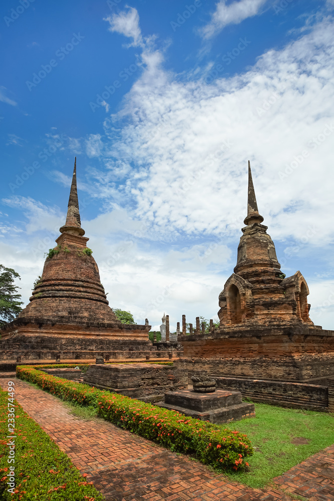 UNESCO World Heritage site Wat Sa Si in Sukhothai.