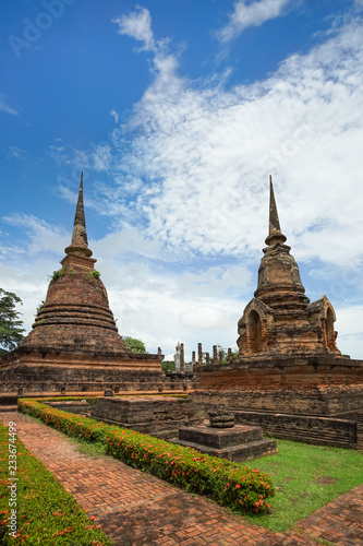 UNESCO World Heritage site Wat Sa Si in Sukhothai.