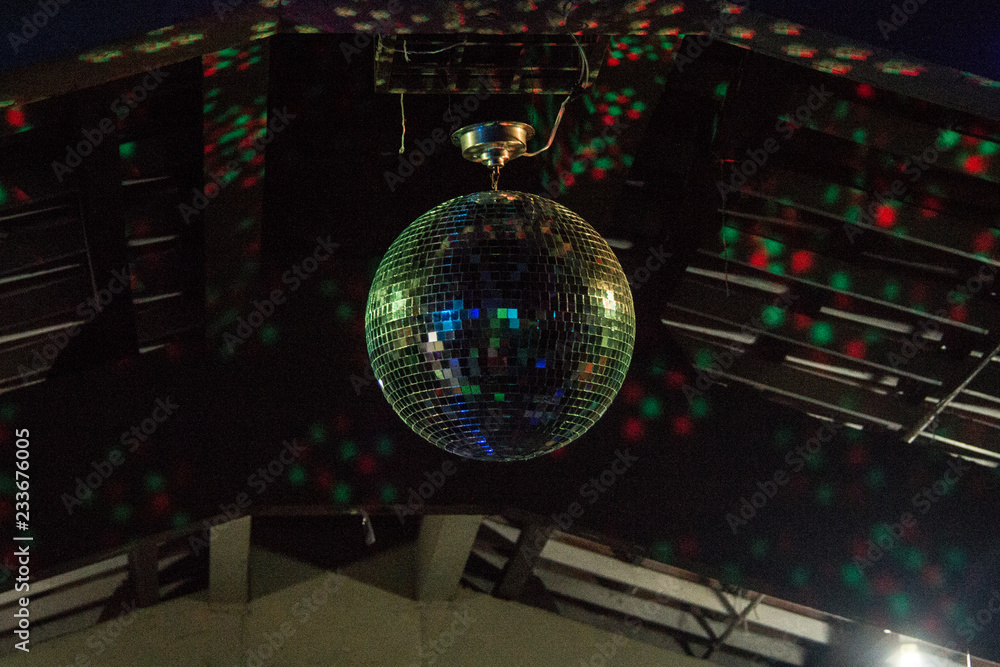 Fototapeta premium disco ball with lights