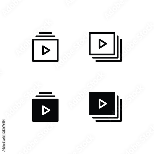 Playlist Icon Logo Vector Symbol. Play Icon