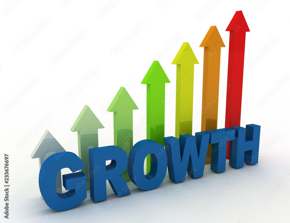 3D GRAPH CONCEPT WITH TEXT . 3d rendered illustration 3D GRAPH CONCEPT WITH TEXT . 3d rendered illustration