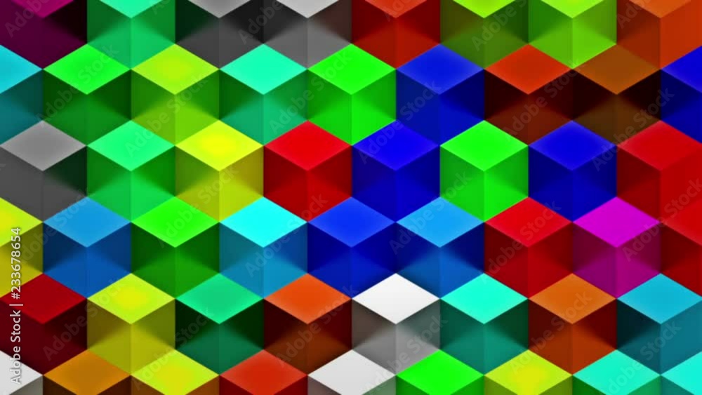 Colorful Cubes Seamless Loop Colorful Cubes Seamless Loop