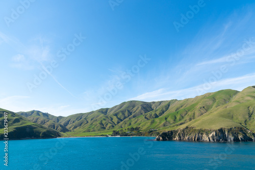 South Island coastline from ferry crossing © Brian Scantlebury