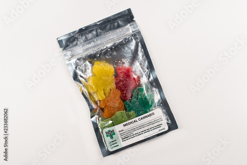 Medical Cannabis Gummies in Colorful Packaging