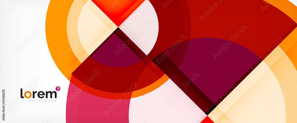Obraz premium Circle abstract background, geometric modern design template