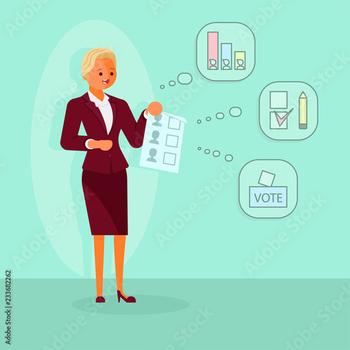Election campaign concept vector flat style illustration