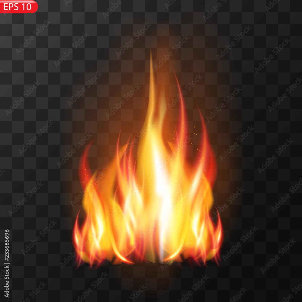 Trail of fire.Burning flames translucent elements special Effect.Realistic burning fire flames vector effect Trail of fire.Burning flames translucent elements special Effect.Realistic burning fire flames vector effect
