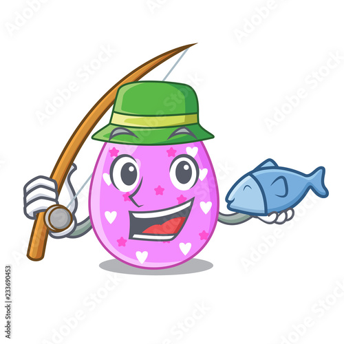 Fishing eggs easter holiday character for spectacle