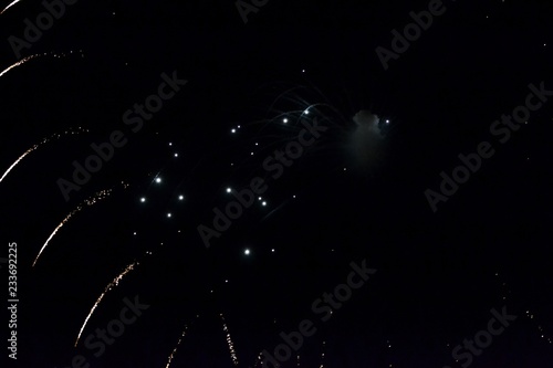 Bright salute in the sky