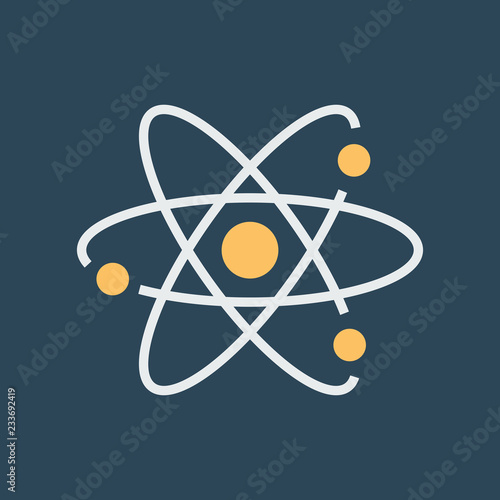 Silhouette icon atom