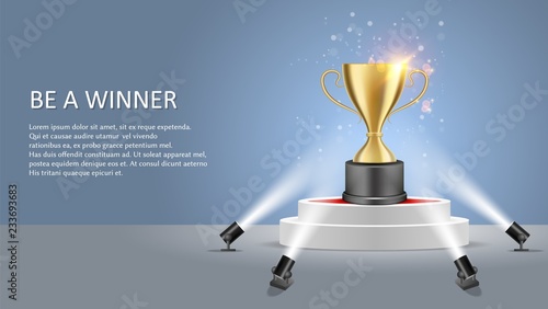 Business sport winner vector poster web banner template