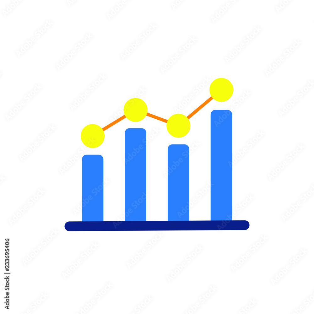 Graph chart vector icon Graph chart vector icon