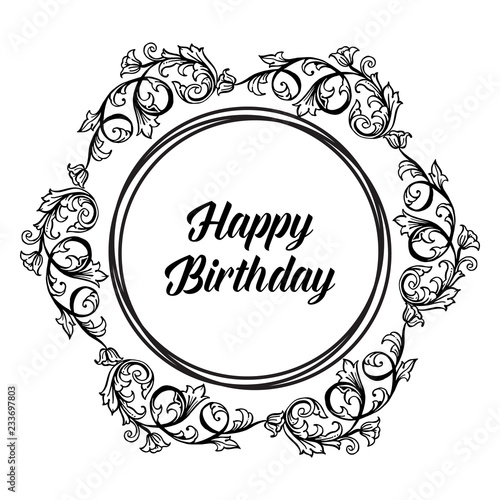 Happy Birthday with Place for Your Text Vector Art