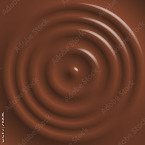  Drop falling on chocolate surface