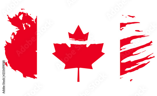Canadian Flag - Grunge Vector Flag 