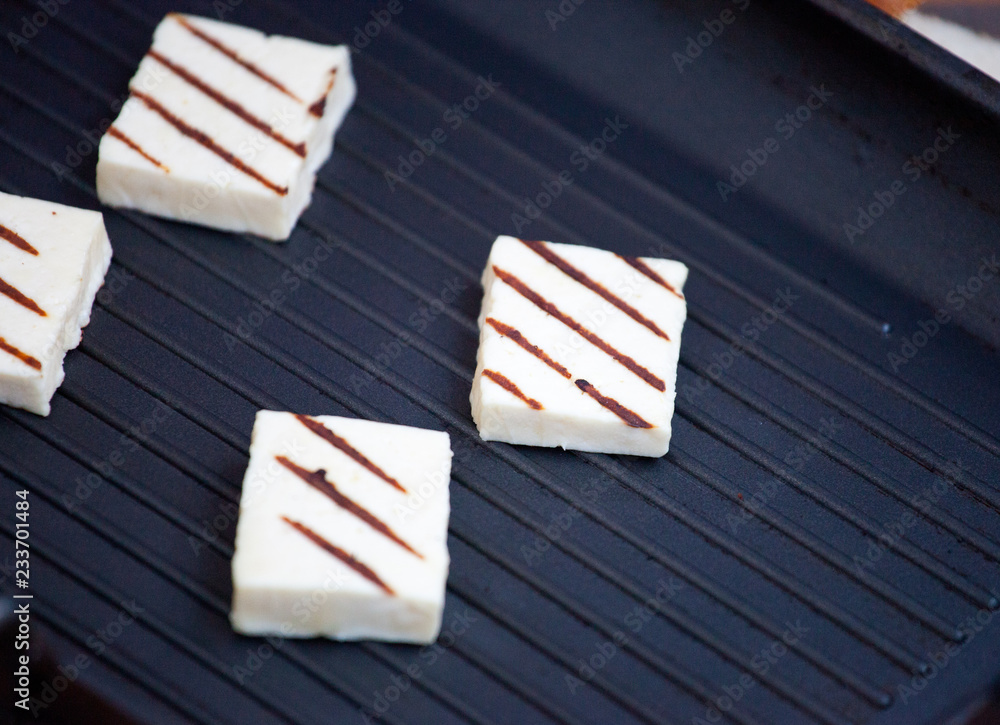 Obraz premium Halloumi squeaky cheese