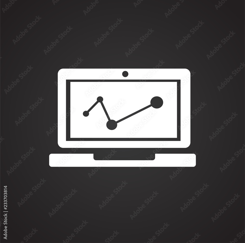 Coworking diagram on black background icon Coworking diagram on black background icon