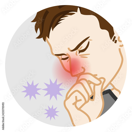 Rhinitis - Physical disease Circular clip art, Adults man